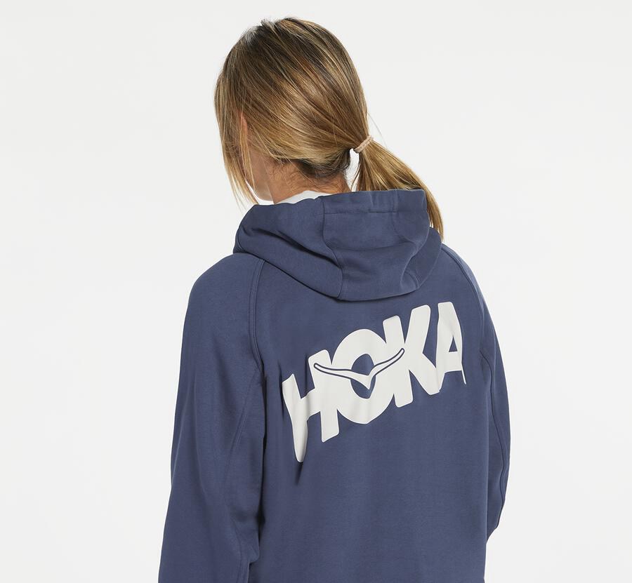 Hoka One One Mens Hoodie - Bondi - Navy - VDSC75148